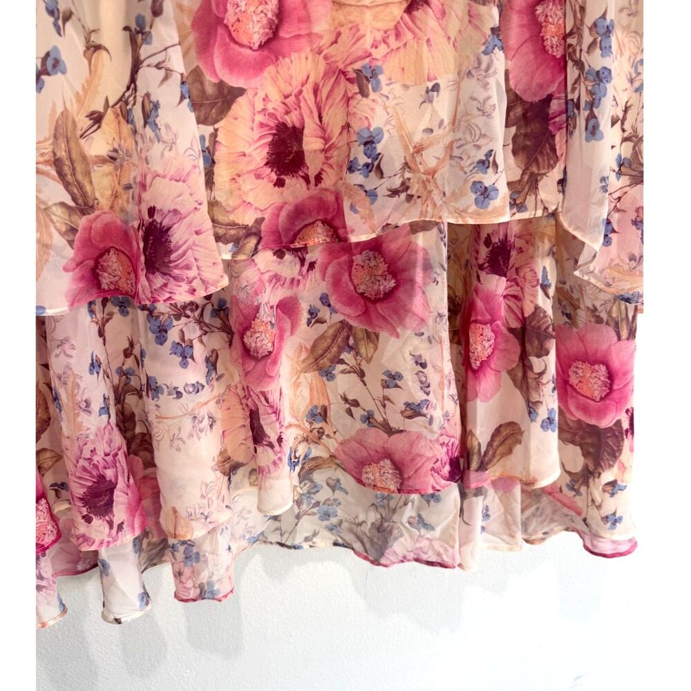 Asos luxe maxi skirt tiered ruffle spring summer floral fairy romantic women 12 - Picture 4 of 8